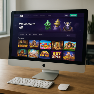 Alf Casino - Desktop Platform Design - Clean Gaming Interface